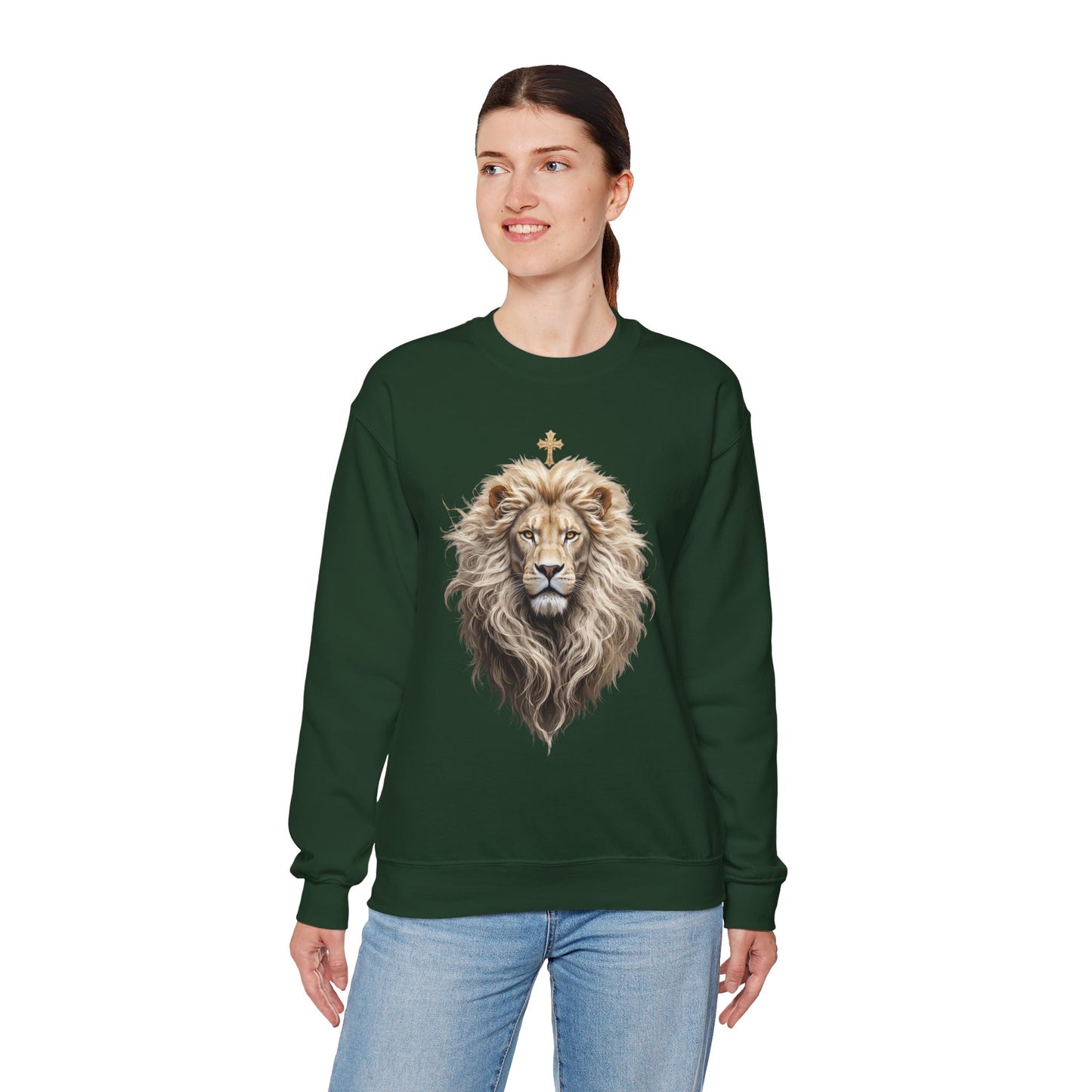 Christ is King (Lion of Judah) - Women's Christian Sweatshirt