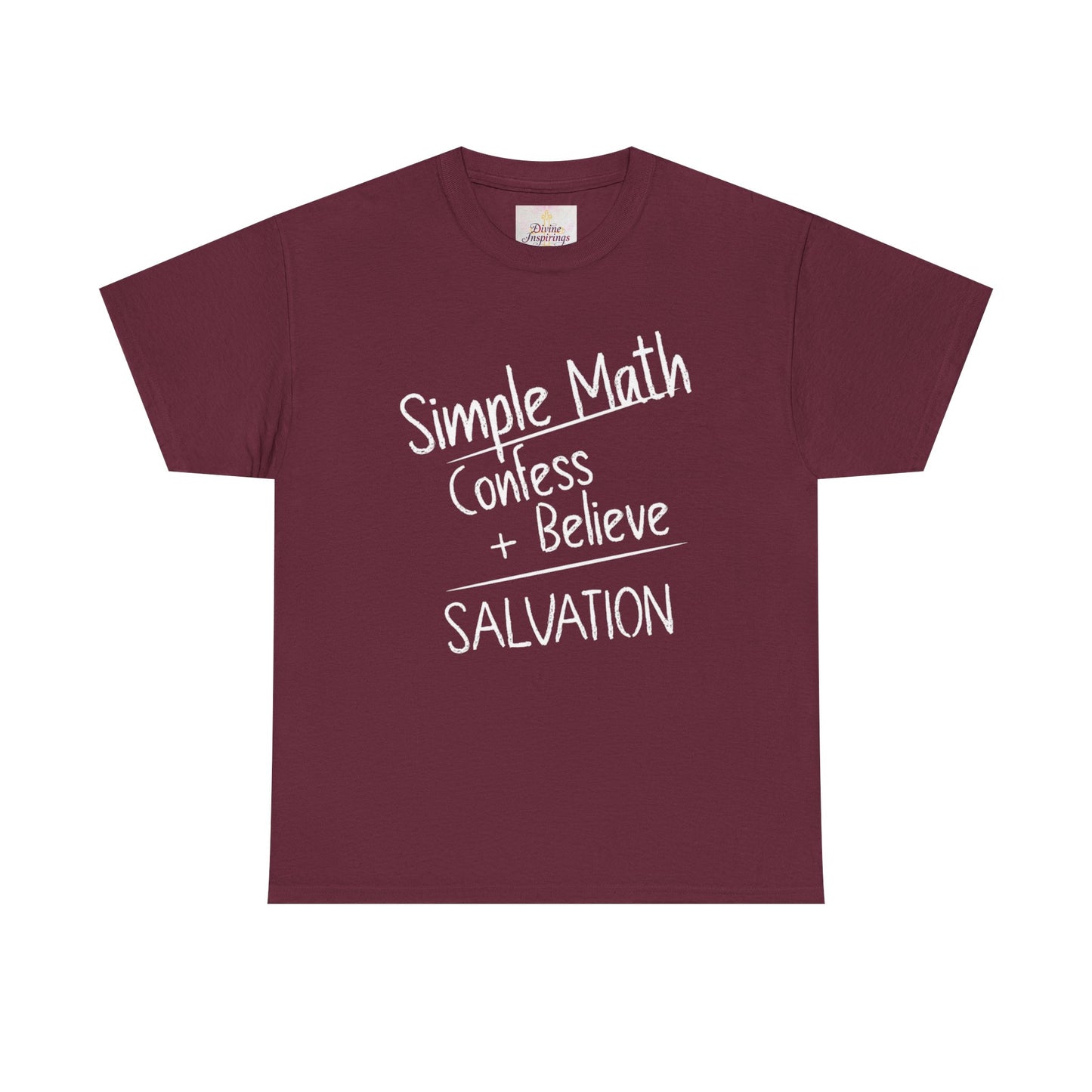 Simple Math of Salvation Women’s Christian T-Shirt (White Chalk)