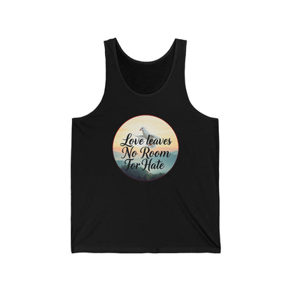 Women’s Christian Tank Top – Love Leaves No Room For Hate Dove Design – Faith & Peace Wear