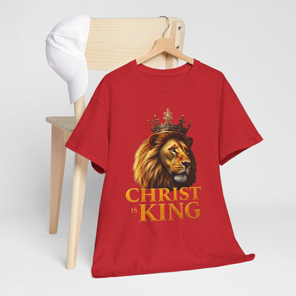Christ Is King – Lion & Cross Men’s Christian Tee