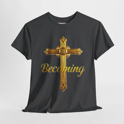 Becoming Men’s Faith Tee – Philippians 1:6 Edition (Light Lettering)