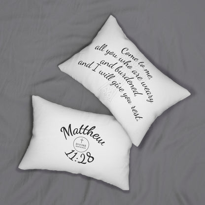 Matthew 11:28 Lumbar Pillow – Rest for the Weary (Literally!)
