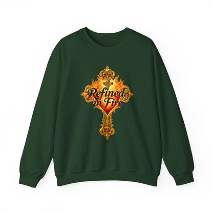 Refined in Fire - Men's Ornate Christian Sweatshirt