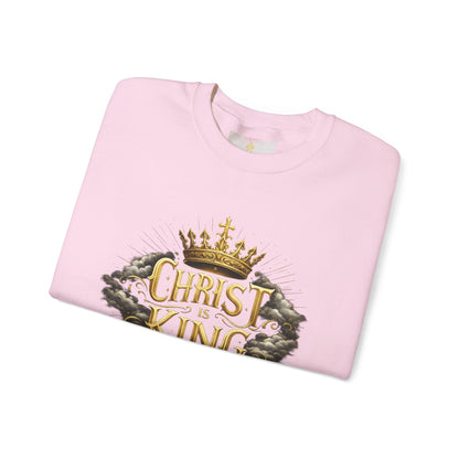 Christ is King (Gold) - Women's Christian Sweatshirt