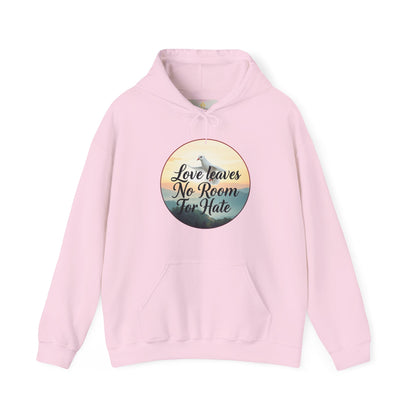 Women’s “Love Leaves No Room For Hate” Christian Hoodie – Faith & Compassion Pullover