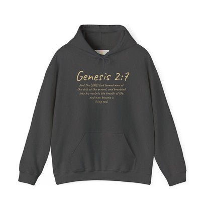 Formed from the Dust (Light Lettering) | Men’s Christian Hoodie with Genesis 2:7