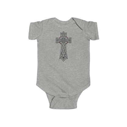 Little Light of Faith – Short Sleeve Infant Onesie with Celtic Cross