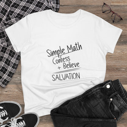Simple Math Women’s T-Shirt – Bold Faith (Black Chalk)
