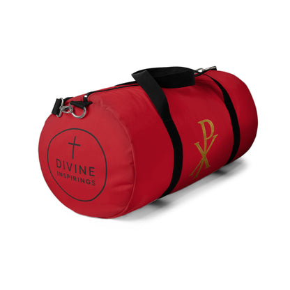 Christ’s Victory Duffle Bag in Red – Chi Rho Symbol