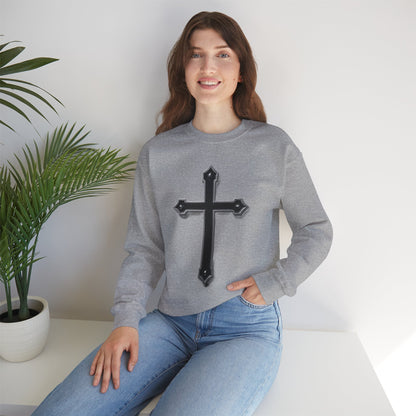 Warrior’s Black Cross Women’s Christian Sweatshirt | Ephesians 6:11