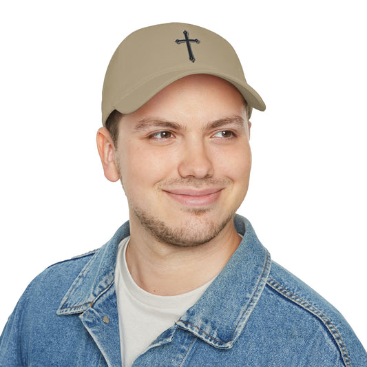 Warrior’s Black Cross Low Profile Christian Baseball Hat | Ephesians 6:11