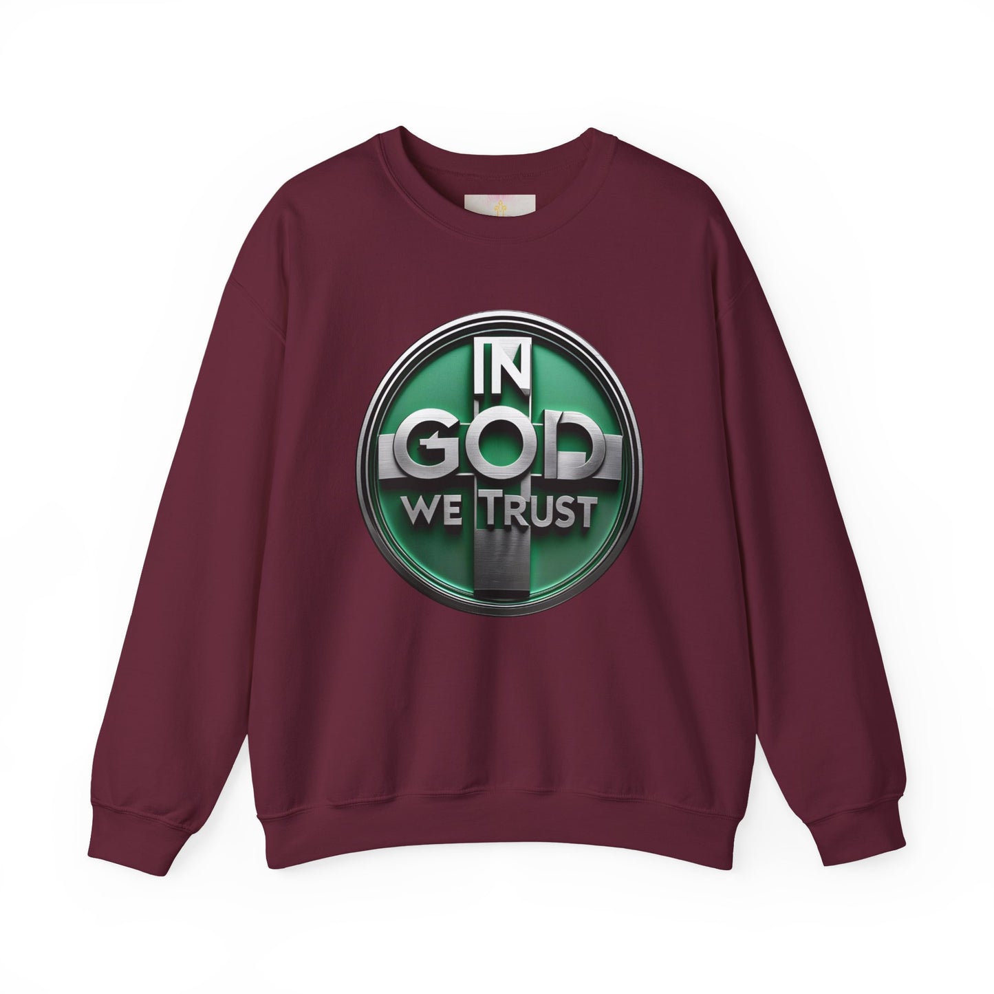 Radiant Faith Women's Sweatshirt – “In God We Trust” Cozy Christian Wear