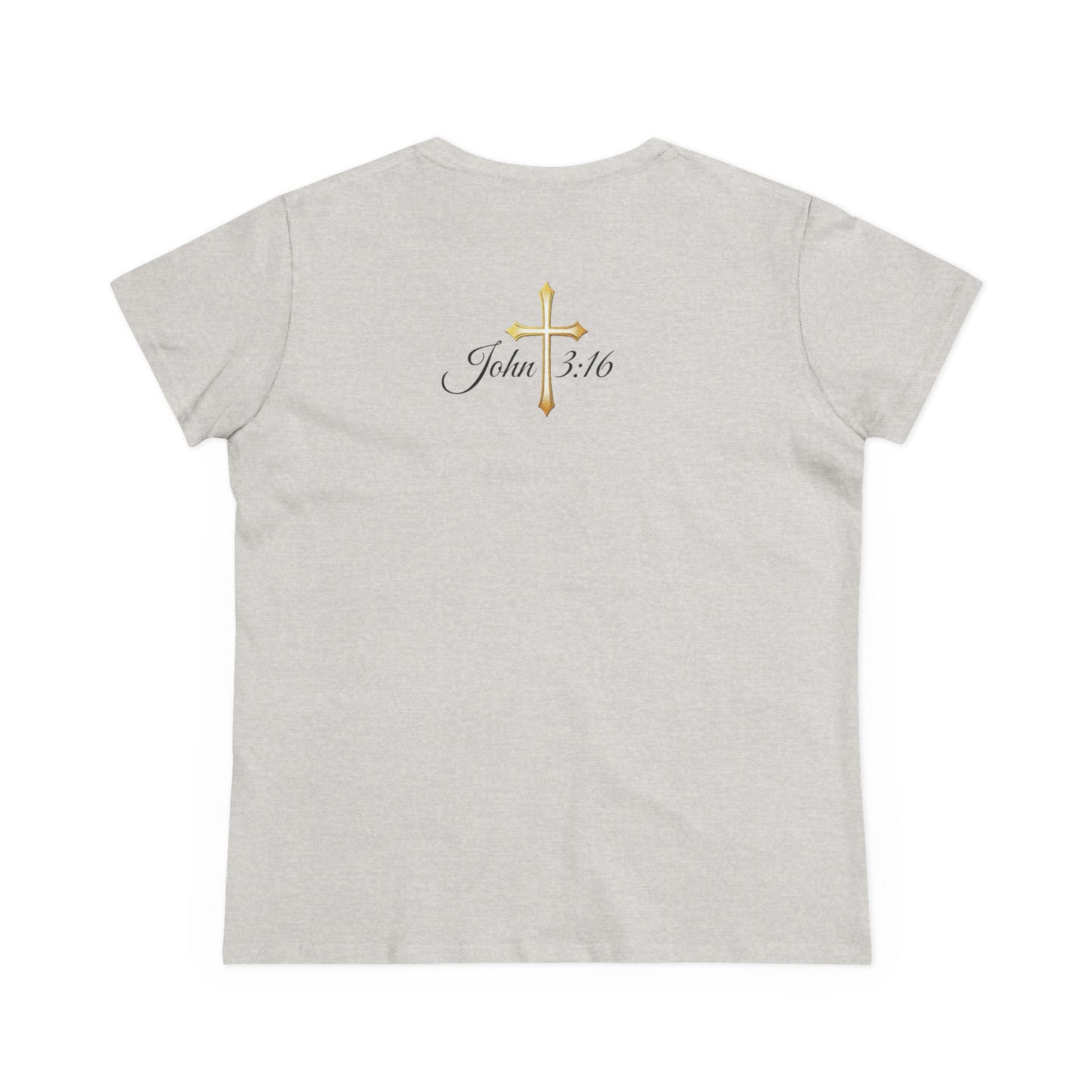 Saved Women’s Tee – Christian Faith Shirt with Cross Design