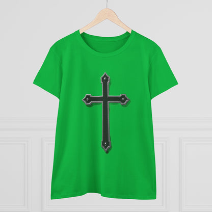 Warrior’s Black Cross Women’s Christian T-Shirt | Ephesians 6:11
