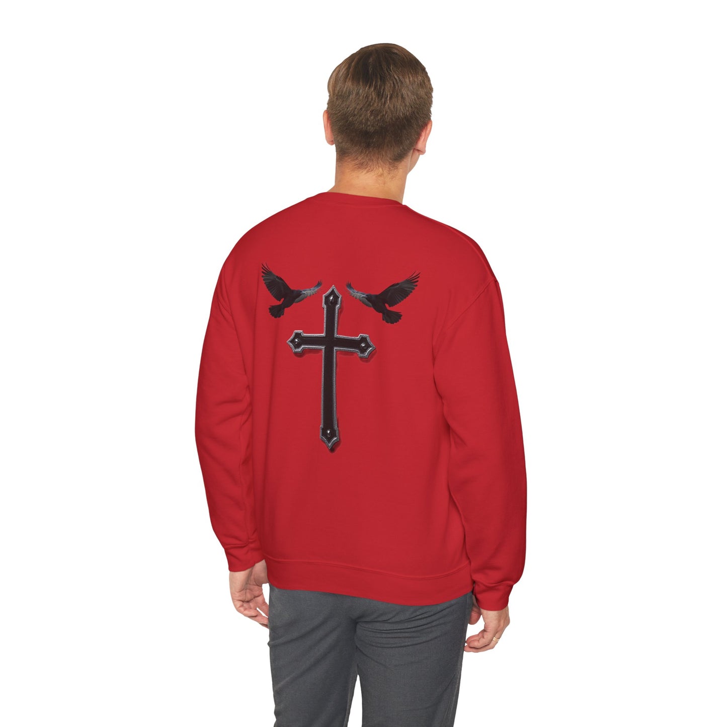 God’s Grace: Cross & Ravens Men's Sweatshirt