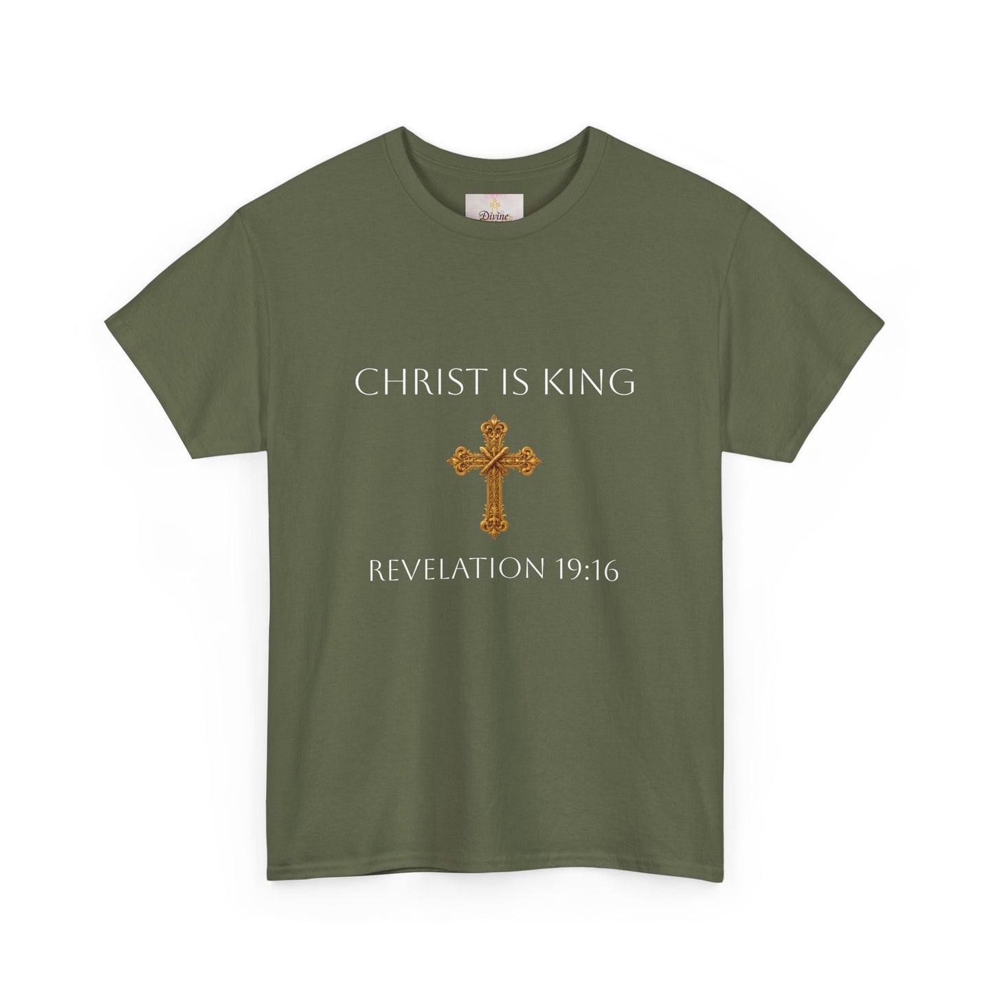 Daughter of the King Women’s Scripture Tee – Christ is King (Revelation 19:16) (White Lettering)