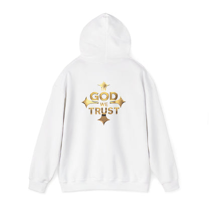 In God We Trust (Gold) - Men's Christian Hoodie with Golden Cross