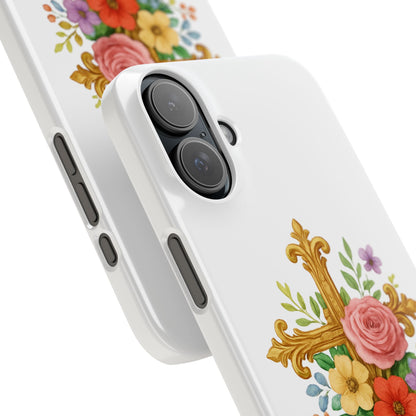 Floral Cross Snap Case for iPhone – Faith in Bloom