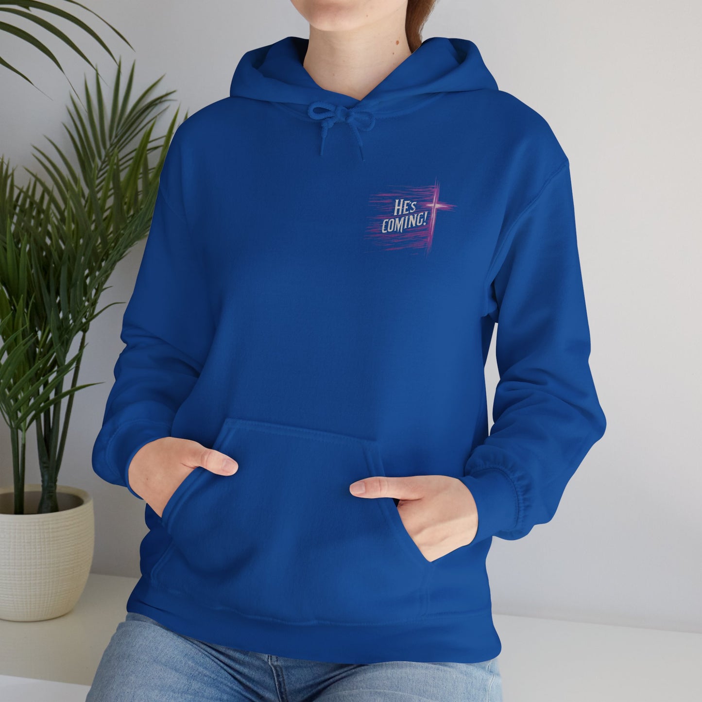 He's Coming – Women’s Christian Hoodie with Cross