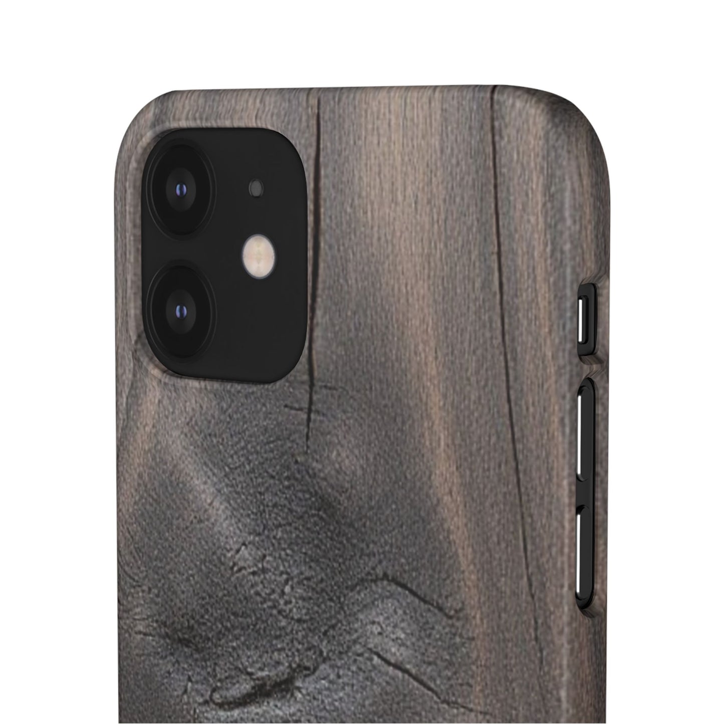 iPhone Snap Case – Dark Wood Grain Design