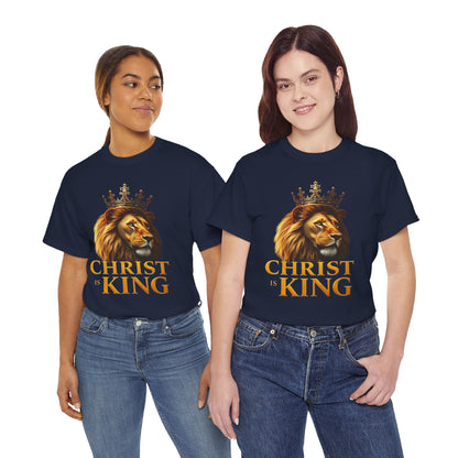 Christ Is King – Lion & Cross Women’s Christian Tee