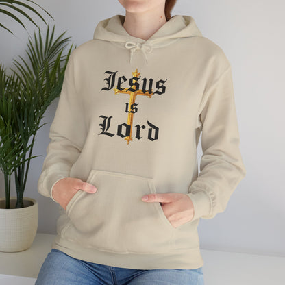 Women’s “Jesus is Lord” Christian Hoodie – Faith Statement Pullover with Cross