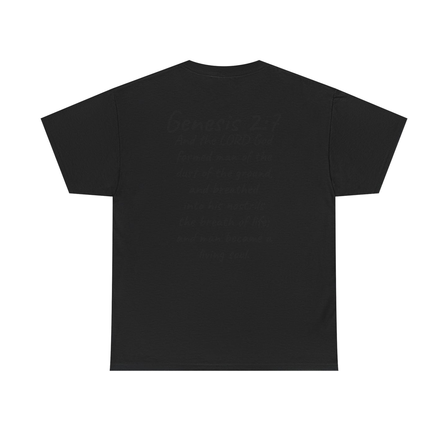 Formed from the Dust | Men’s Christian T-Shirt with Genesis 2:7 (Dark Lettering)