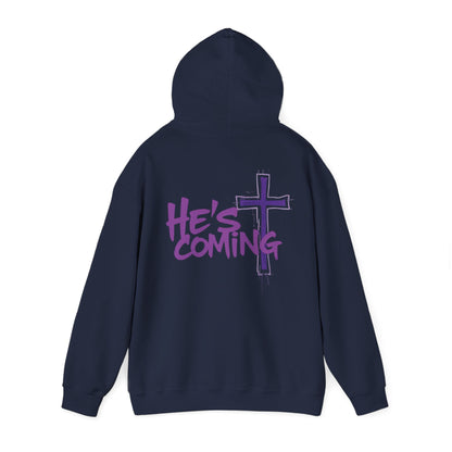Prophetic “He’s Coming” Men’s Hoodie – Bold Christian Streetwear