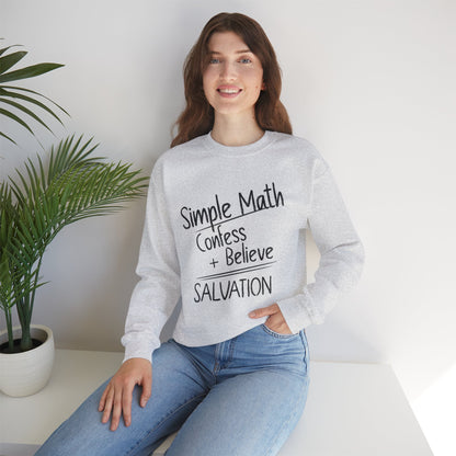 Simple Math Women’s Sweatshirt – Faith Pullover (Black Chalk)