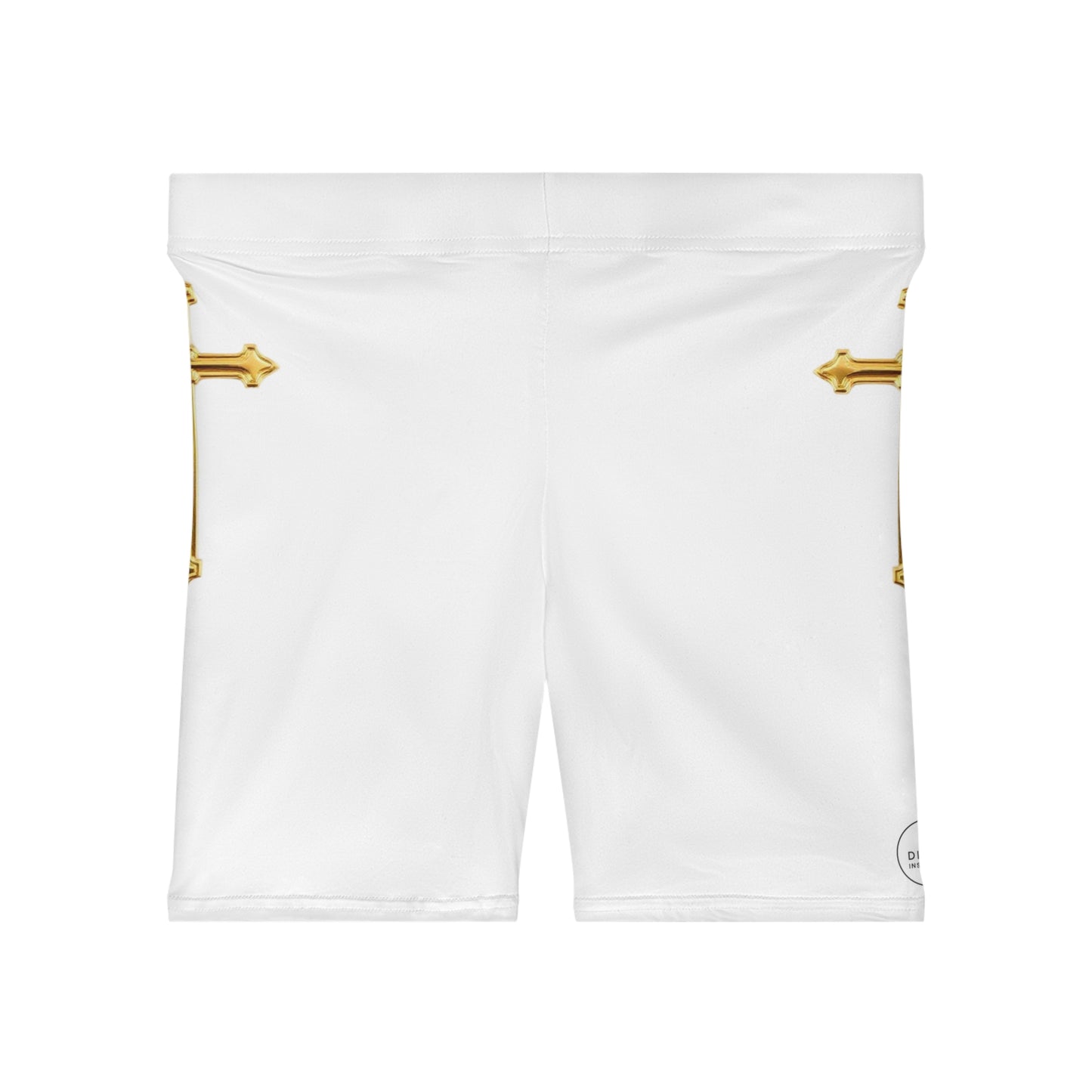 Gold Cross Women’s Biking Shorts – Symbol of Eternal Victory