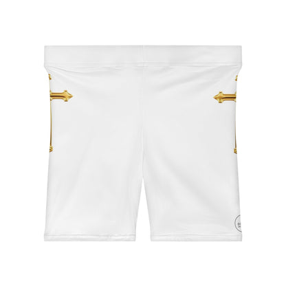Gold Cross Women’s Biking Shorts – Symbol of Eternal Victory