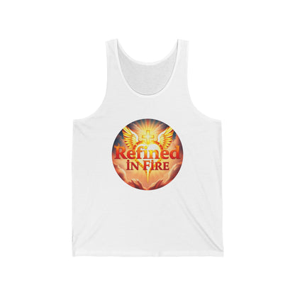 Refined in Fire Men’s Christian Tank Top – Faith, Heart, and Wings