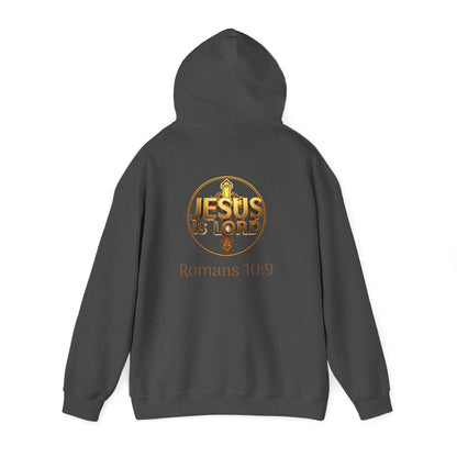Jesus is Lord - Women's Christian Hoodie with Golden Cross