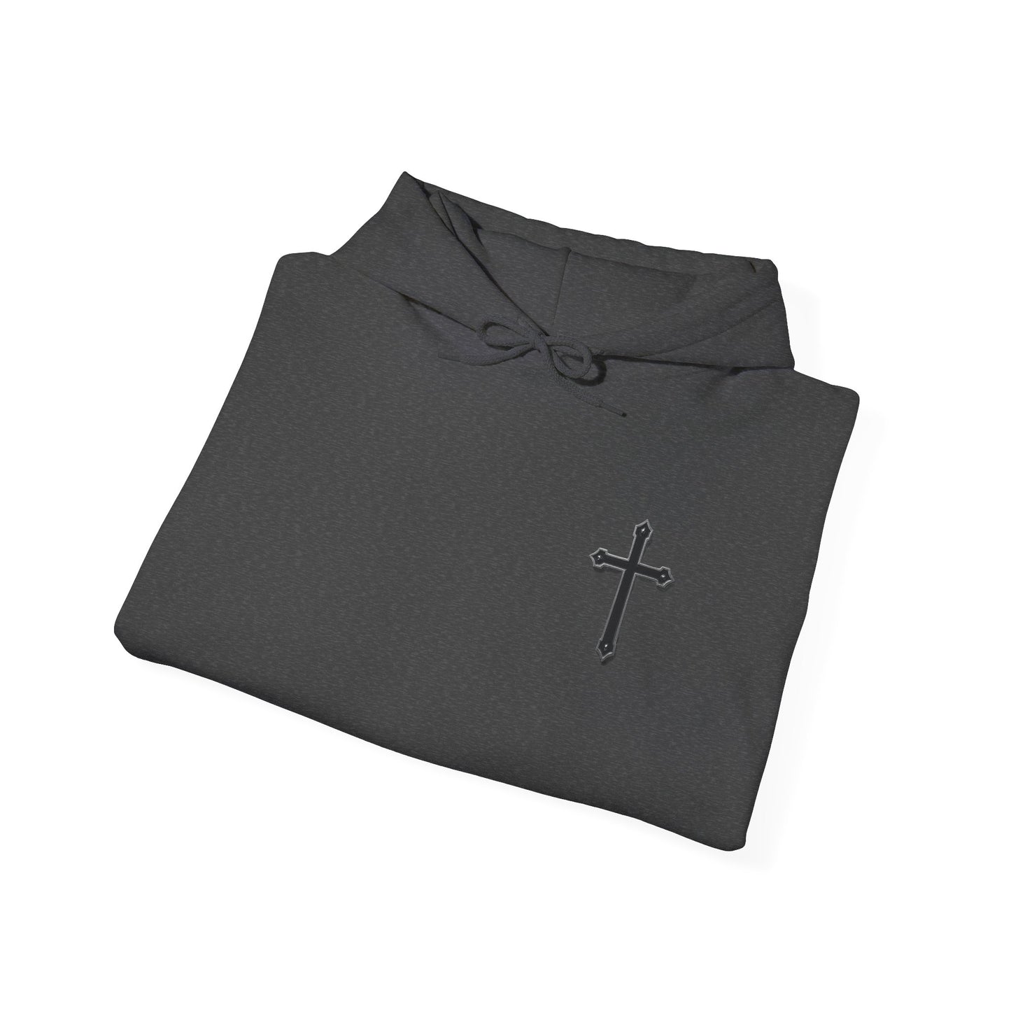 Warrior’s Black Cross Men’s Hoodie – Front & Back Christian Apparel | Ephesians 6:11