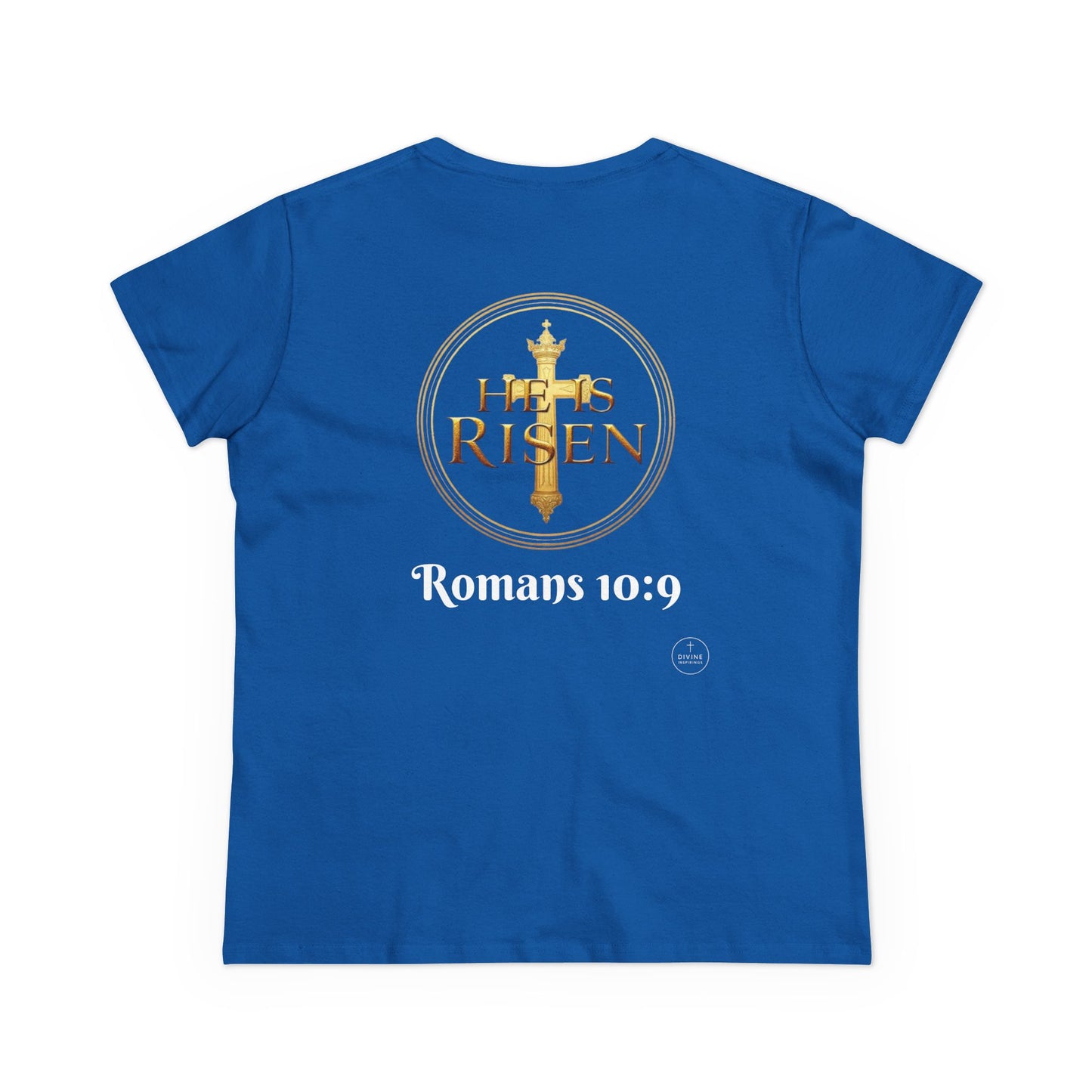 Jesus Is Lord / He Is Risen Christian Tee – Women’s Bold Faith Statement (White Lettering)