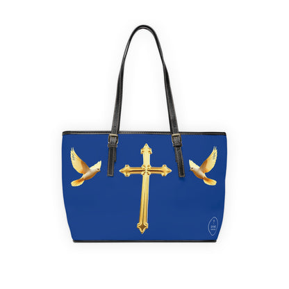 Faith, Peace, and Renewal Shoulder Bag in Blue