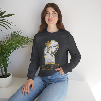Humble Servant - Women's Christian Sweatshirt (Gold Lettering)