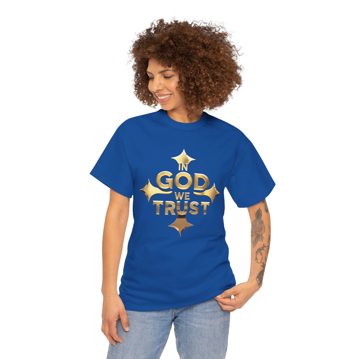 In God We Trust (Gold)- Woman's Christian T-Shirt