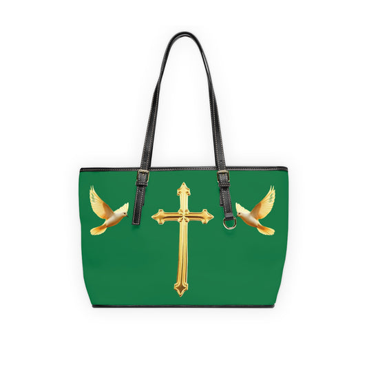 Faith, Peace, and Renewal Shoulder Bag in Green