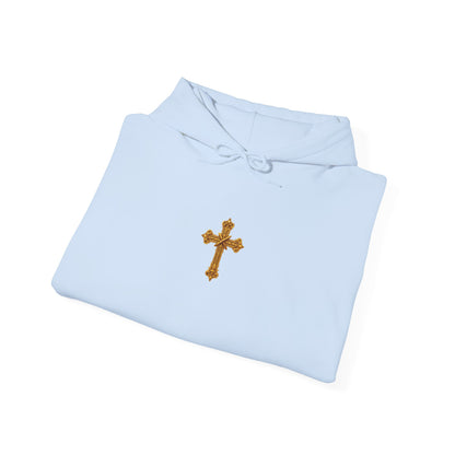 In God We Trust (Gold) - Women's Christian Hoodie with Golden Cross