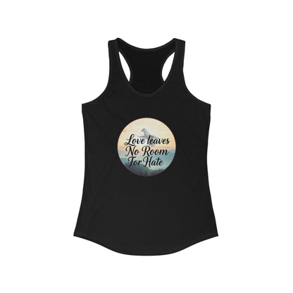Women’s Racerback Faith Tank – Love Leaves No Room For Hate Dove & Scripture-Inspired Design