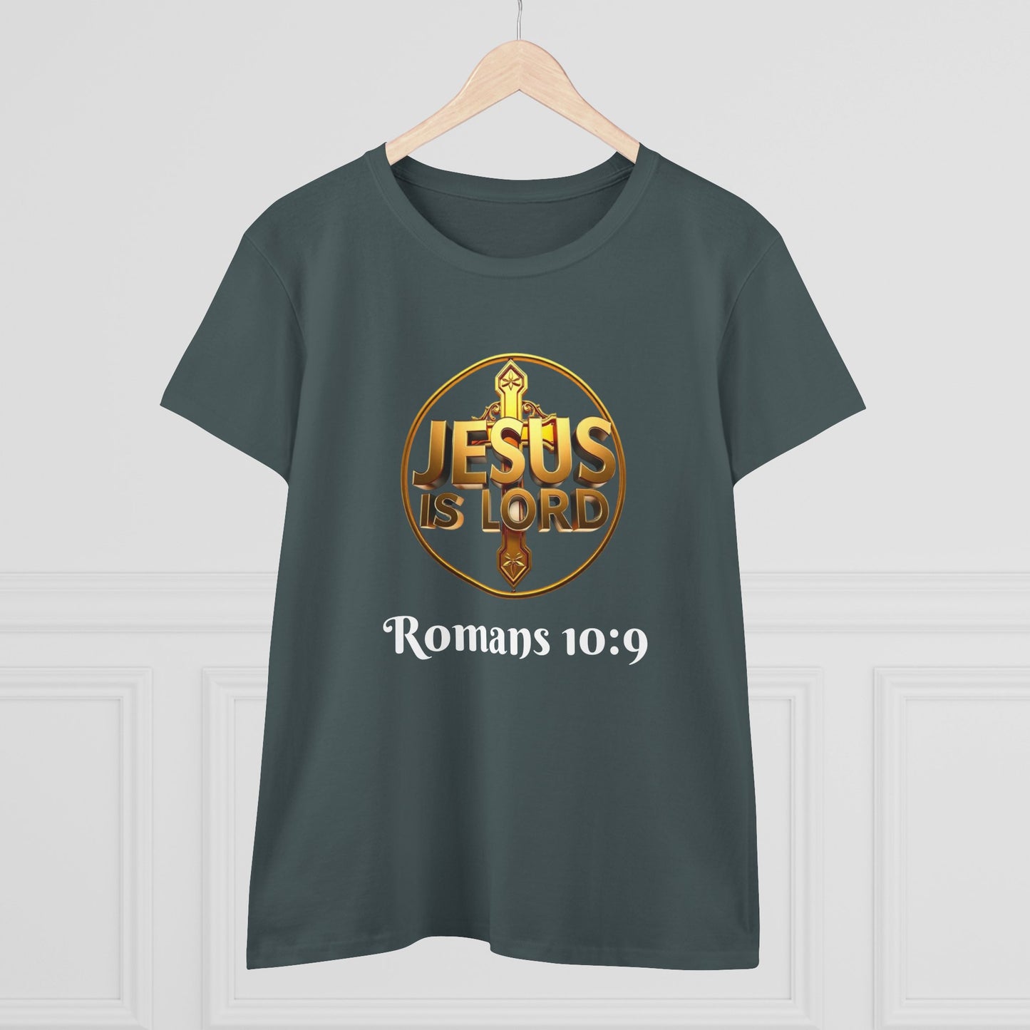 Jesus Is Lord / He Is Risen Christian Tee – Women’s Bold Faith Statement (White Lettering)