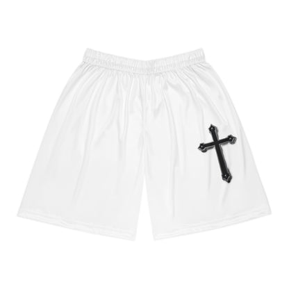 Stylish Basketball Shorts with Cross Design - Perfect for Athletes, Summer Wear, Gym, Sports Events, Streetwear