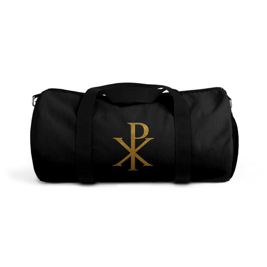 Women's Christ’s Victory Duffle Bag in Black – Chi Rho Symbol