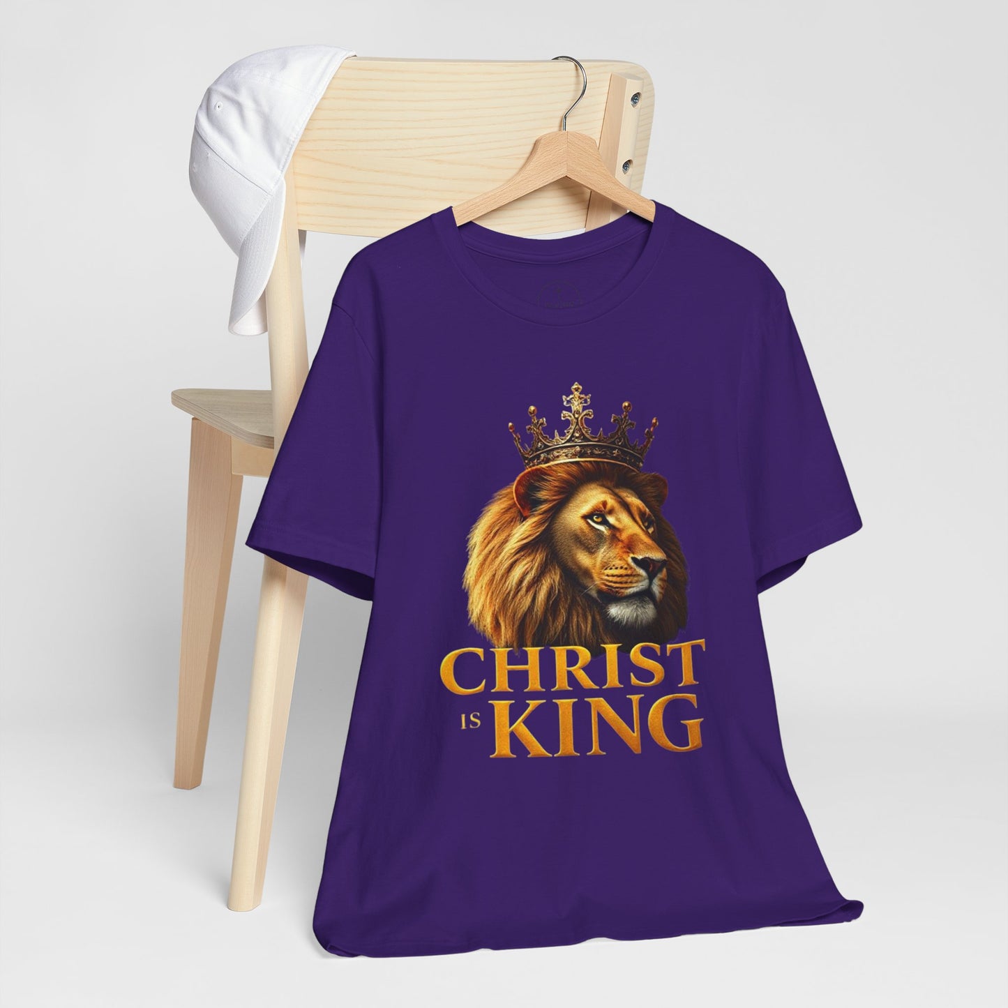 Christ is King Crowned Lion Tee – Inspirational Christian Shirt