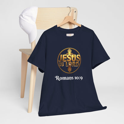 Jesus Is Lord / He Is Risen Christian Tee – Men’s Bold Faith Statement (White Lettering)