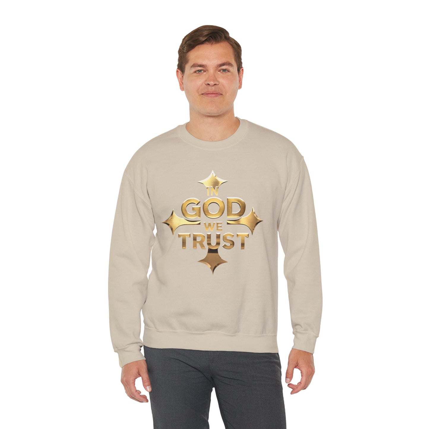 In God We Trust (Gold) - Men’s Christian Sweatshirt