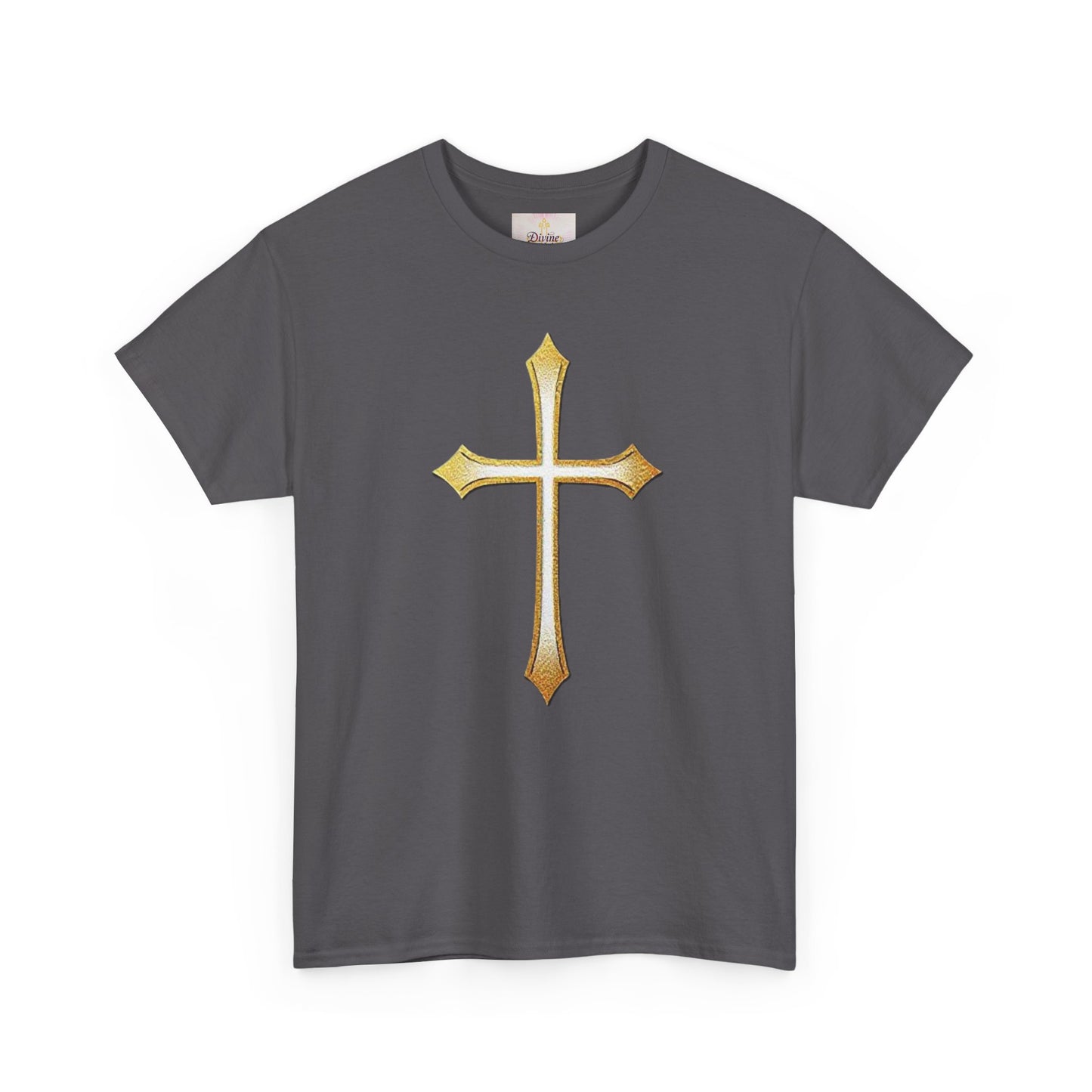 Men’s Gold Cross Tee – Christian Faith-Inspired Apparel
