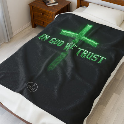 Bold Faith, Soft Comfort: In God We Trust Blanket