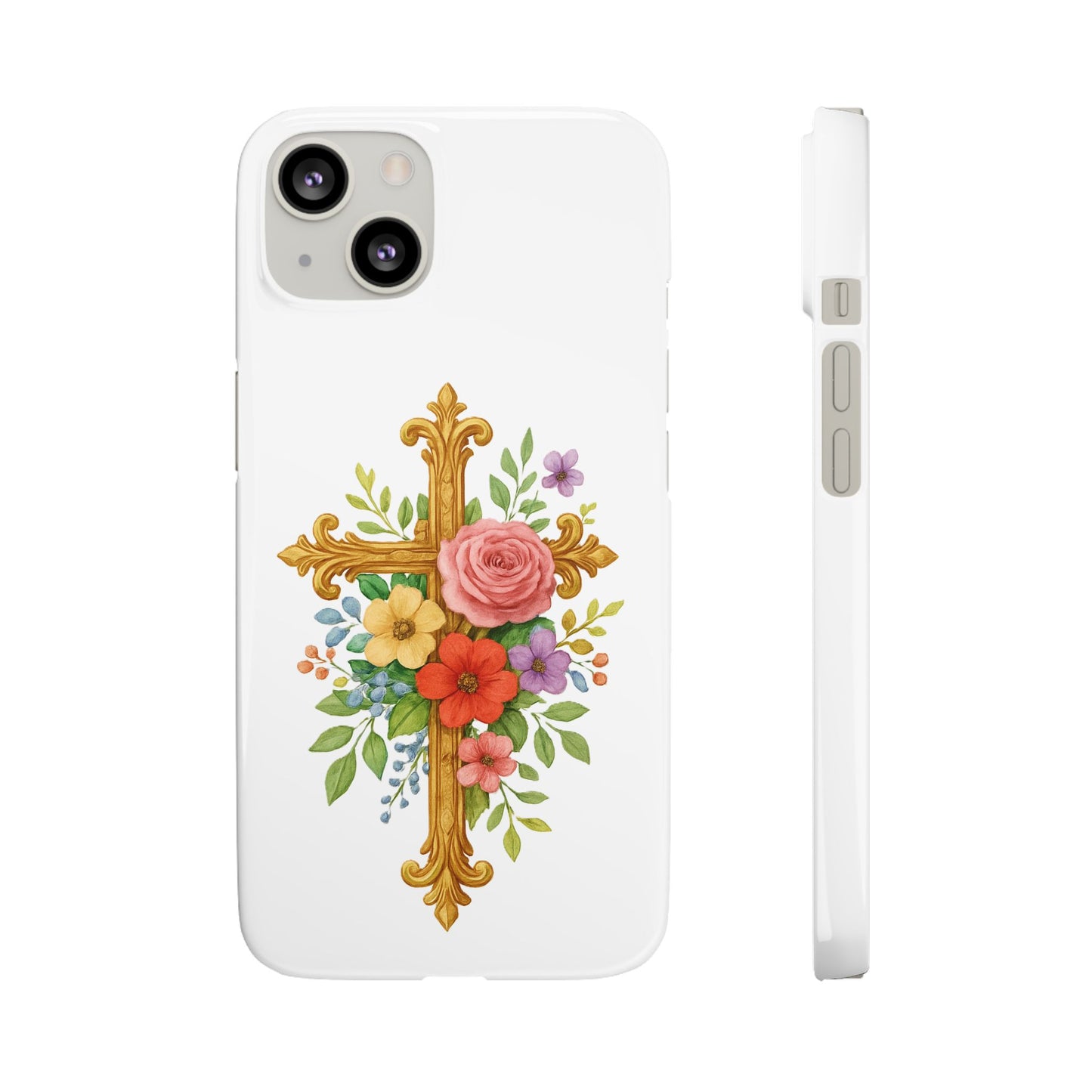 Floral Cross Snap Case for iPhone – Faith in Bloom